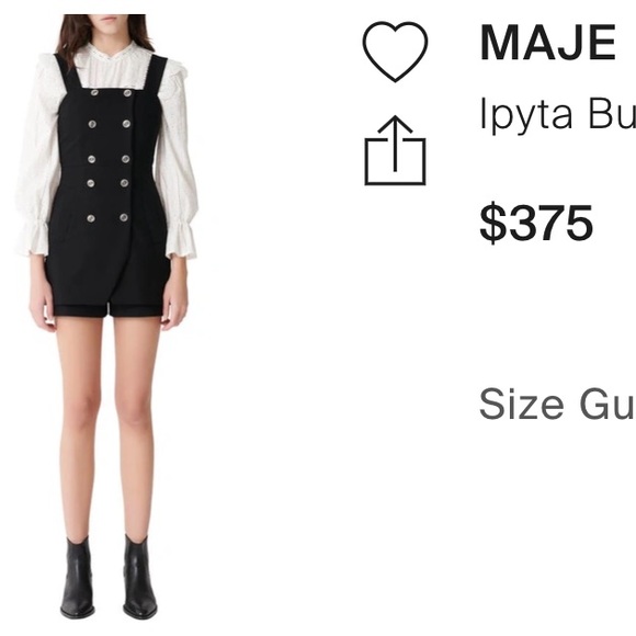 MAJE
Ipyta Button Front Romper - Picture 5 of 11